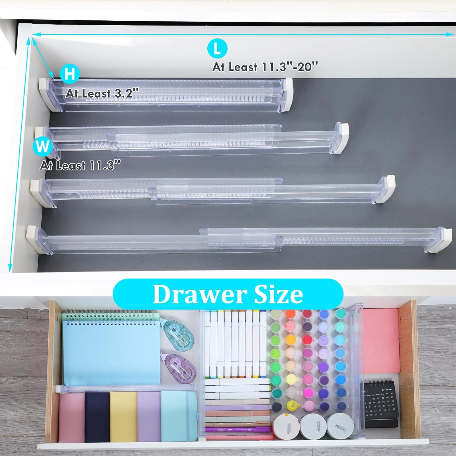 1/4/6/8-Pack Adjustable Drawer - Home Improvement Outlet Stores 리뷰 및 가격