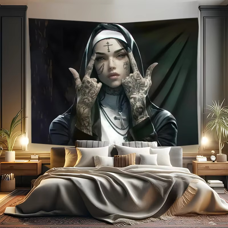VIKAMA dark tattoo nuns tapest - Home Improvement Quotes 리뷰 및 가격