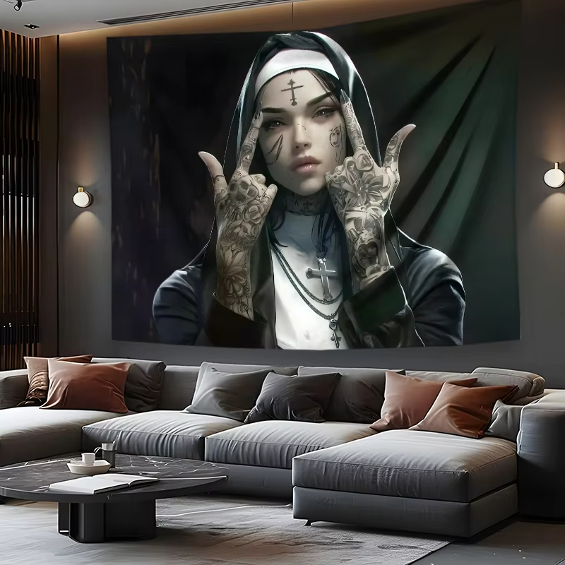 VIKAMA dark tattoo nuns tapest - Home Improvement Quotes 리뷰 및 가격