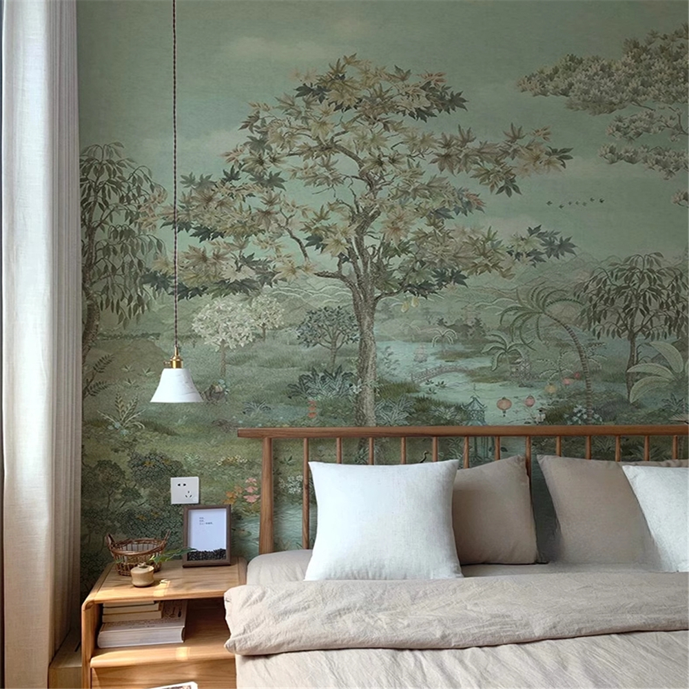 custom Photo Mural  Green Land - Home Improvement Background 리뷰 및 가격