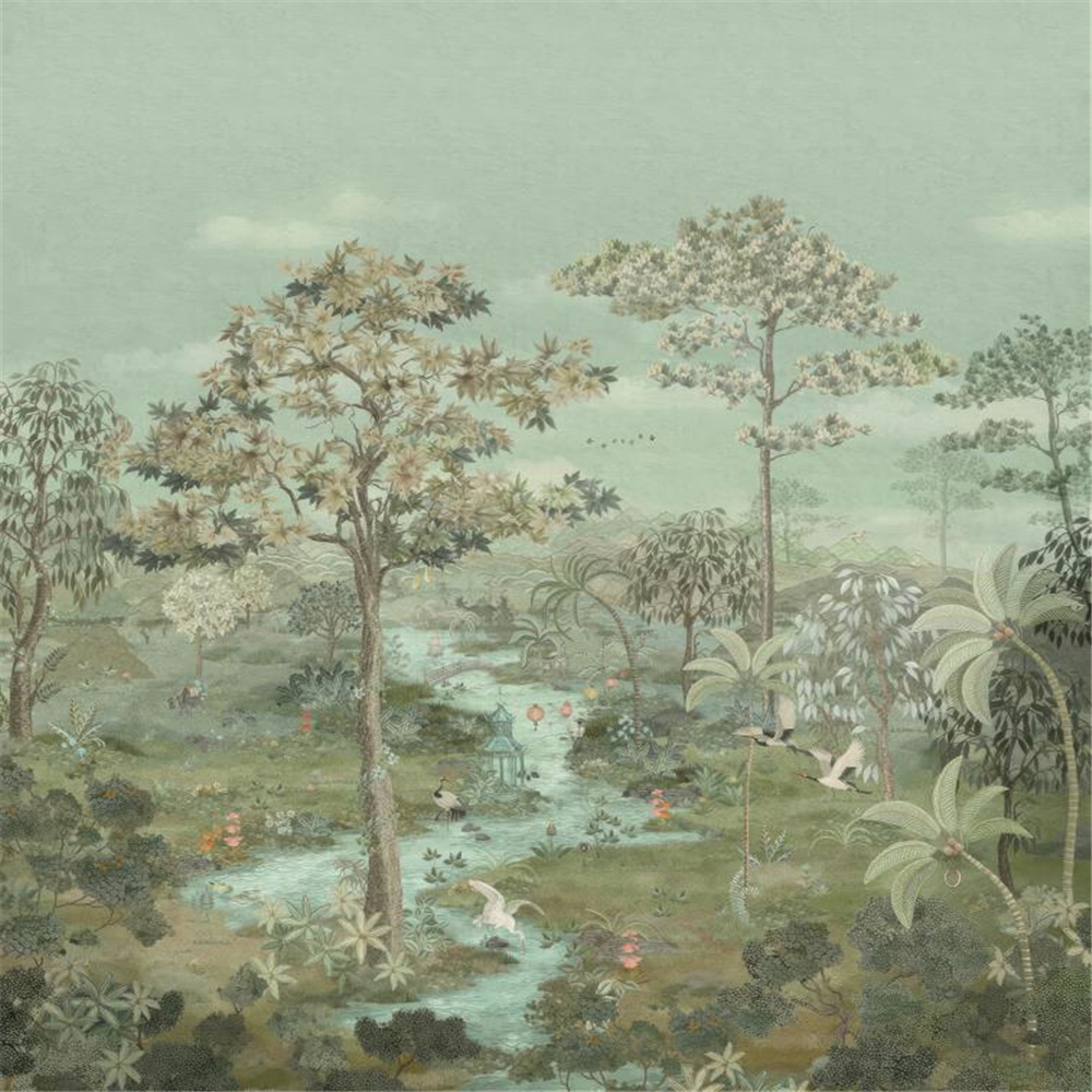 custom Photo Mural  Green Land - Home Improvement Background 리뷰 및 가격
