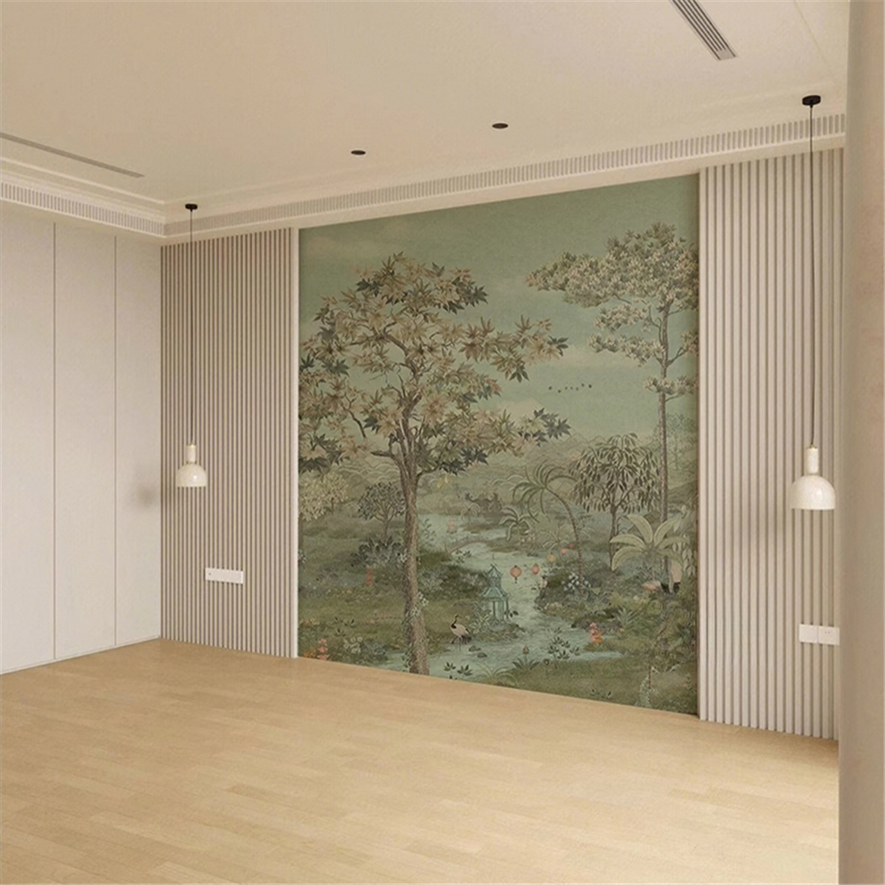 custom Photo Mural  Green Land - Home Improvement Background 리뷰 및 가격