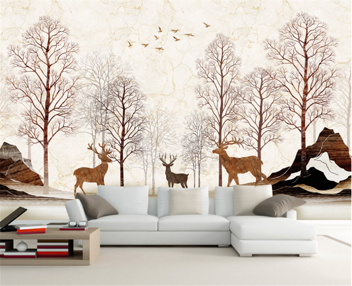custom Nordic elk TV backgroun - Home Improvement Background 리뷰 및 가격