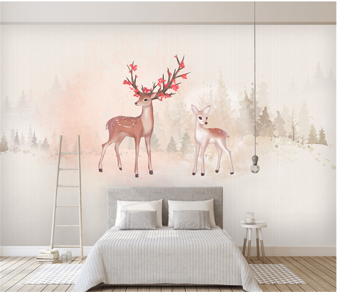 custom Nordic elk TV backgroun - Home Improvement Background 리뷰 및 가격