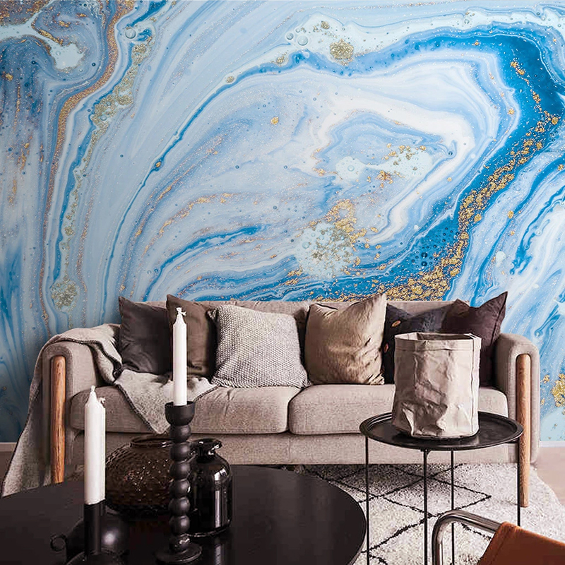 Custom Large Murals Blue Marbl - Home Improvement Background 리뷰 및 가격