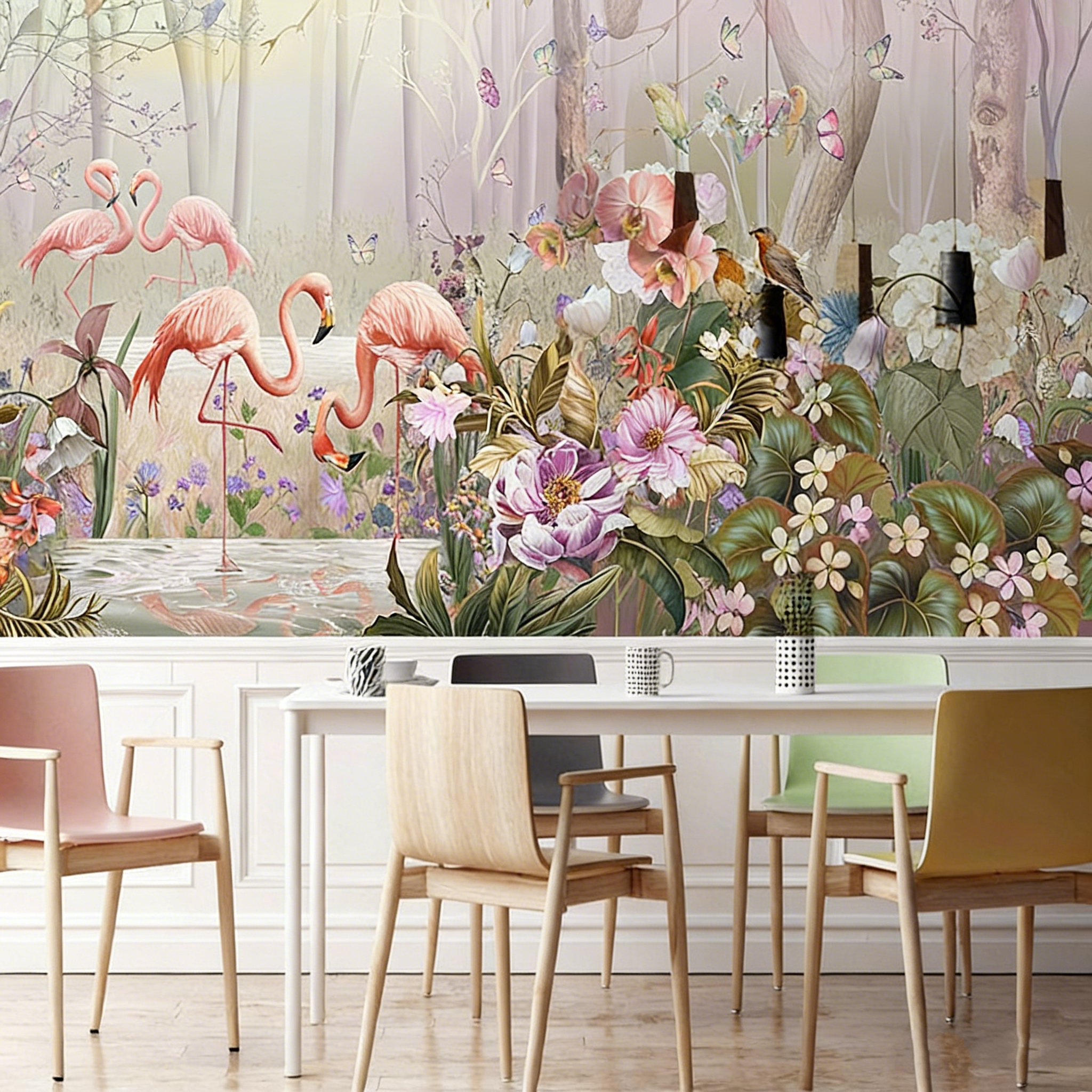 custom flamingo wallpapers for - Home Improvement Background 리뷰 및 가격