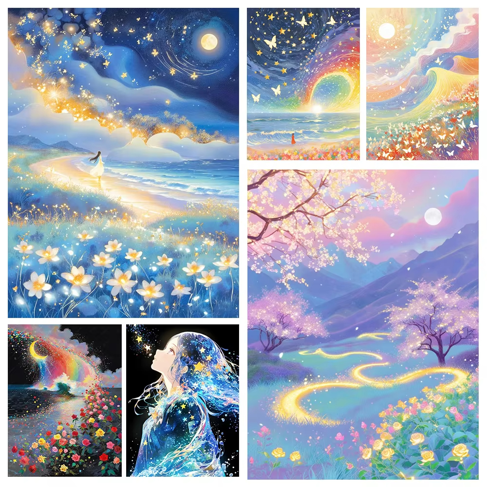 1PC frameless 5D DIY Anime Lan - Home Improvement Diy 리뷰 및 가격