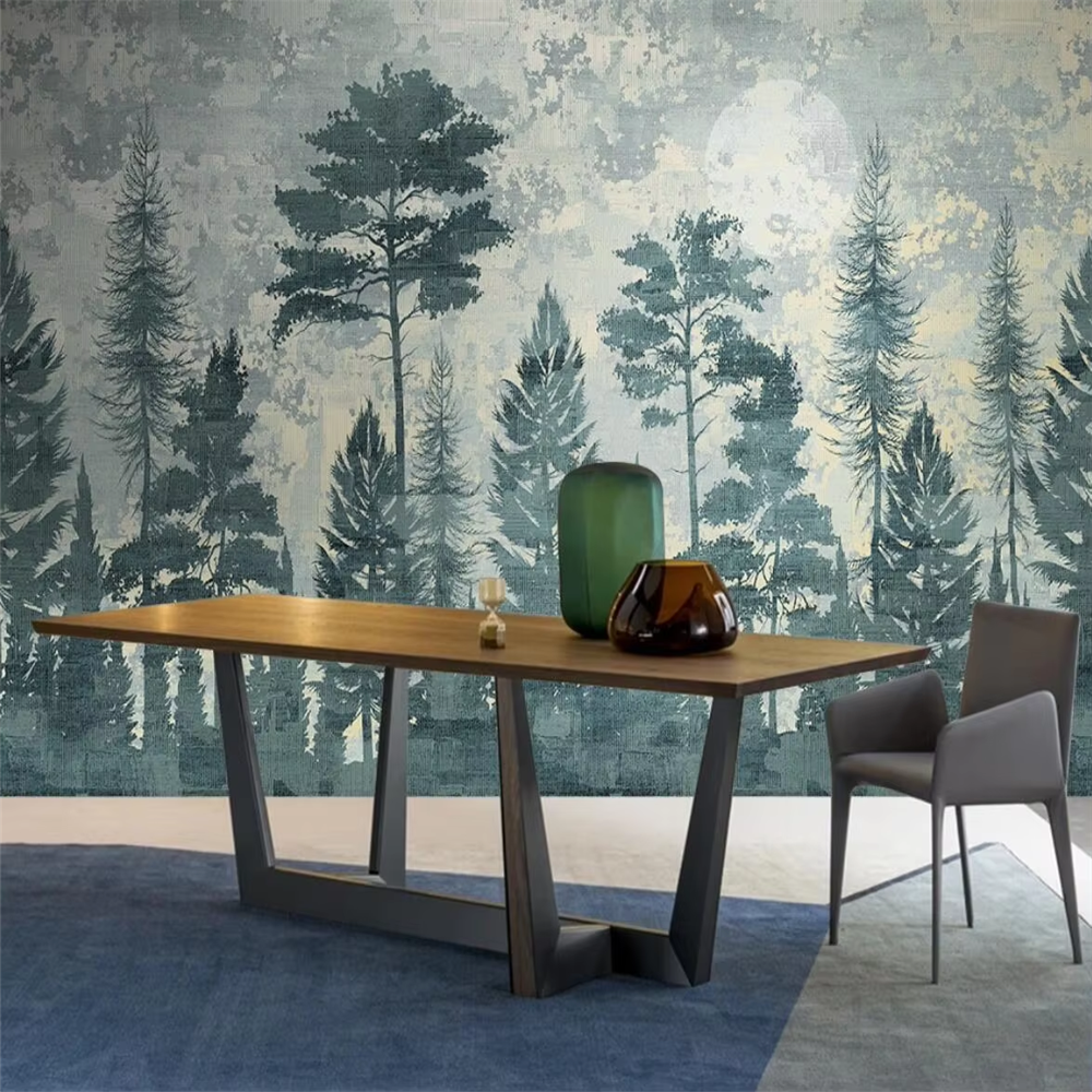 Custom Mural Misty Forest Wall - Home Improvement Background 리뷰 및 가격