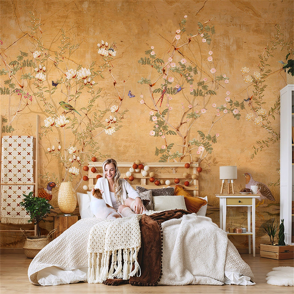 custom Modern floral wallpaper - Home Improvement Background 리뷰 및 가격